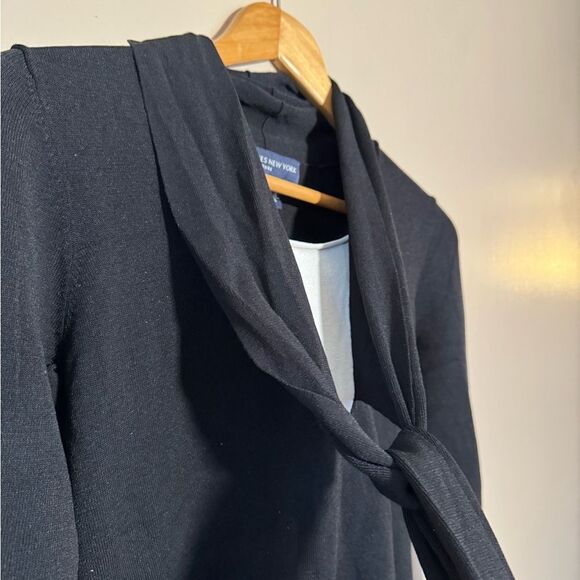 SALE! Black Jones New York Tie-Front Sweater Size S EUC - Picture 5 of 6